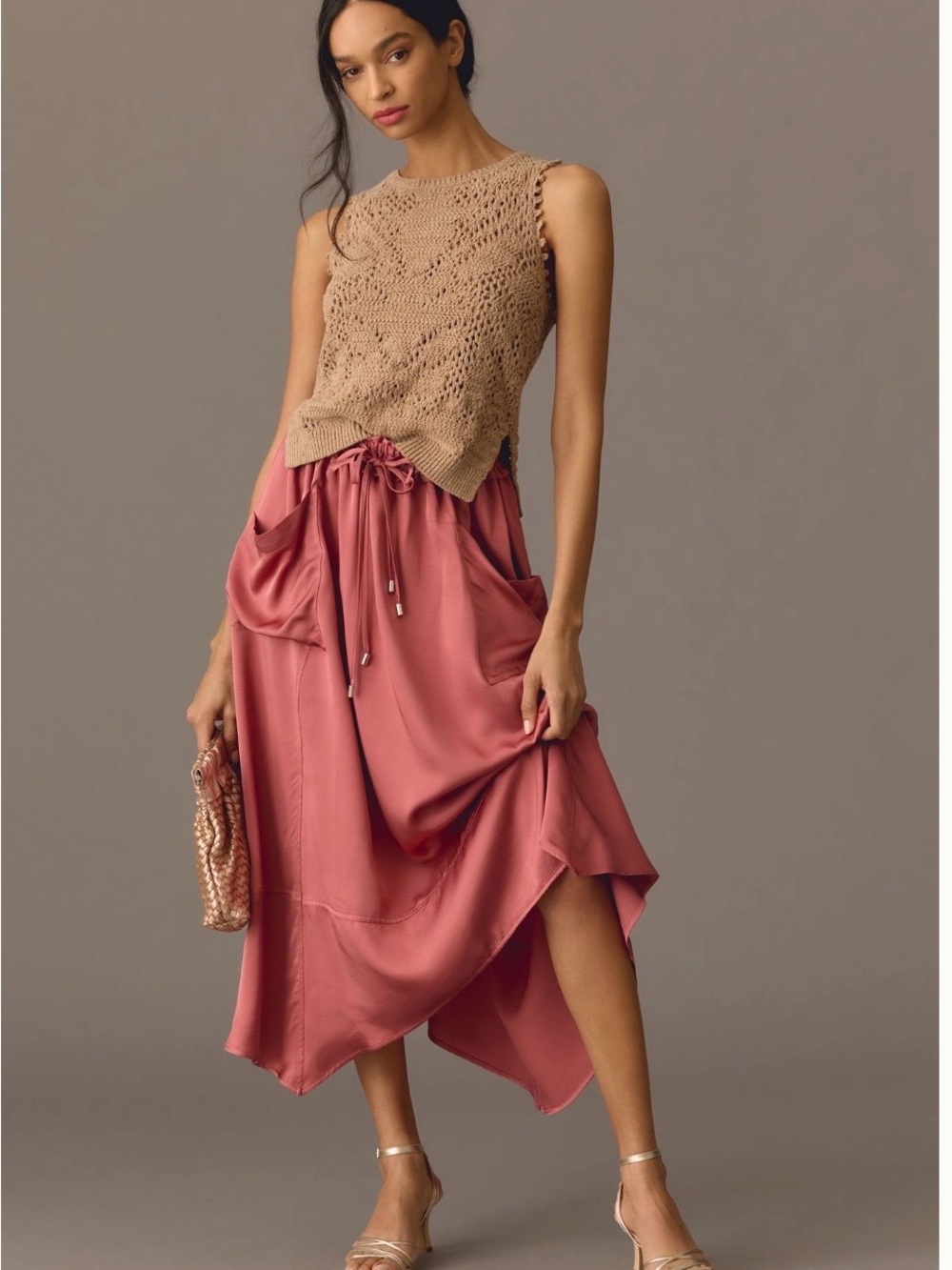 By Anthropologie Silky Parachute Skirt